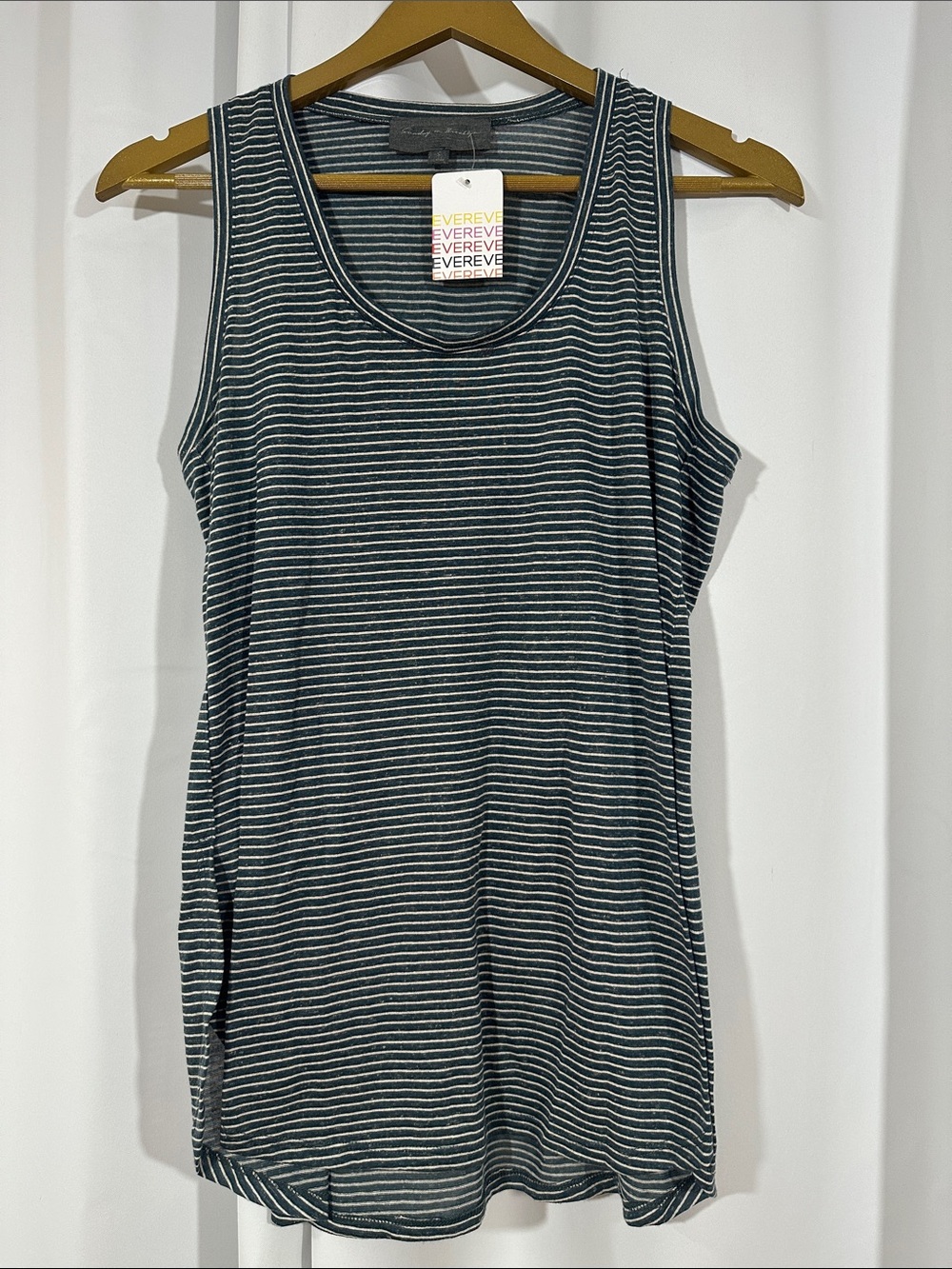 Anthropologie Sunday in Brooklyn Striped Linen Blend Tank Size Small